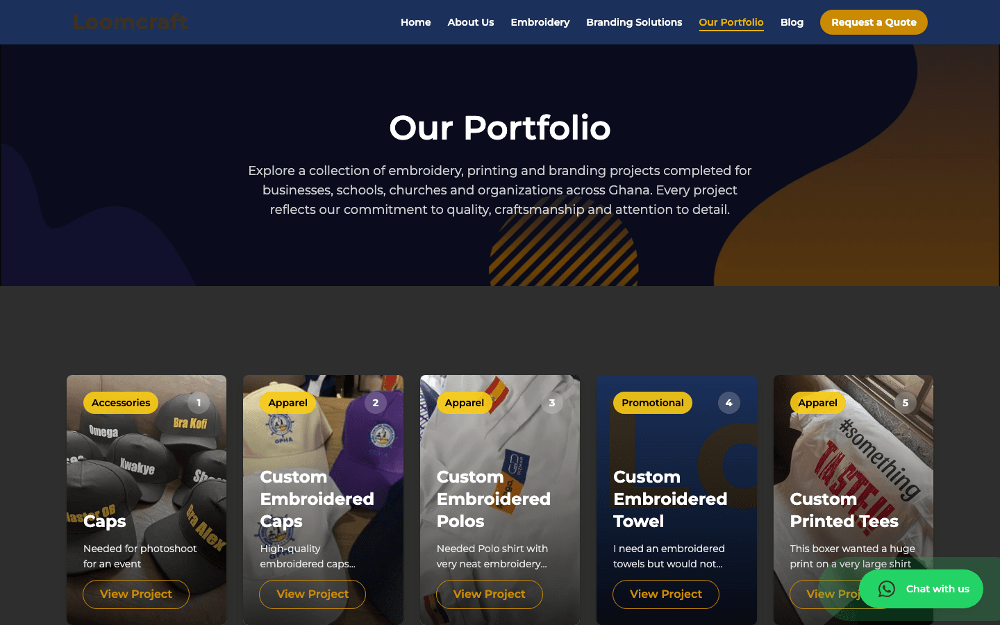 The portfolio: every project its own CMS document and its own indexable page.